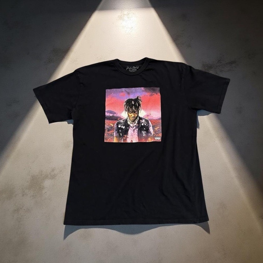 Juice WRLD "Legends Never Die" Graphic T Shirt Black Hip Hop Rap Tee Men's XL